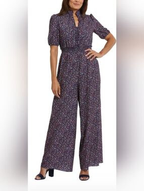 London Times Women's Multicolor Wide-Leg Jumpsuit 4
